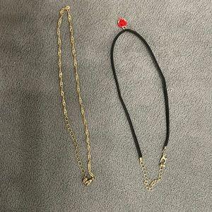 Twist and rose choker necklaces